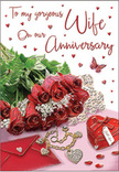 This anniversary card design unfolds like a quiet celebration set on a polished table somewhere between Bow Road and the leafy paths leading towards Victoria Park. A lush arrangement of red roses cascades across a softly gleaming surface, the blooms arranged in a loose, natural sweep. Each rose is richly coloured, a deep, velvety red that seems to hold the warmth of shared memories, with petals gently cupped and edged in subtle highlights that hint at morning light. Among the flowers, delicate greenery weaves in and out, adding a fresh, almost woodland feel that balances the intensity of the crimson tones. Just below the roses lies a neatly folded envelope, its pale shade reflecting the light, as though it carries a heartfelt handwritten anniversary message. Close by, an elegant heart-shaped locket rests beside a scatter of dainty pearls and jewel-like decorations, each catching the light in tiny glimmers. A single butterfly motif appears near the arrangement, wings open in a poised, graceful moment that adds a hint of whimsy and hope. The palette moves from passionate reds to soft blush and creamy whites, with small heart accents shimmering across the scene. The overall mood is intimate and nostalgic, like a private anniversary surprise prepared at home in Bow after a day spent wandering local streets. It captures the sense of devotion between two people who continue to choose one another, year after year, with flowers, gifts, and words that feel as sincere as the first time they were spoken.